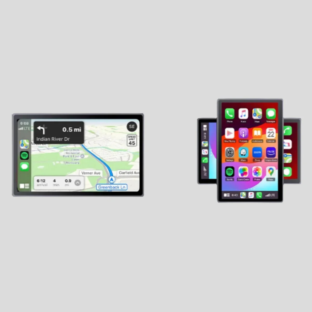 Large CarMind Tablet smart display installed in vehicle dashboard