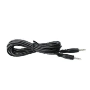 Black auxiliary audio cable with two male connectors, ideal for car smart screen integration