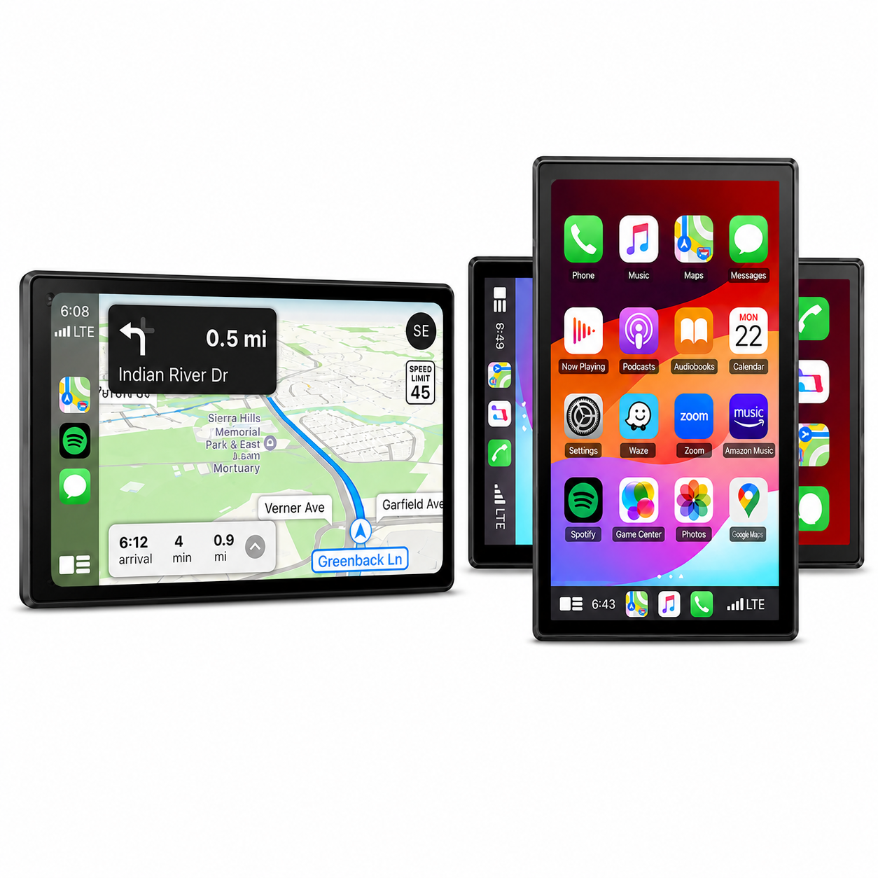 7/8" Tablet Wireless Apple CarPlay & Android Auto Display